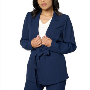 Beautiful by Lawrence Zarian Women's Belted Blazer Navy - Regular